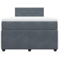 vidaXL Boxspringbett mit Matratze Dunkelgrau 120x190 cm Samt vidaXL Boxspringbett mit Matratze Dunkelgrau 120x190 cm Samt