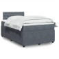 vidaXL Boxspringbett mit Matratze Dunkelgrau 120x190 cm Samt vidaXL Boxspringbett mit Matratze Dunkelgrau 120x190 cm Samt