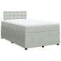 vidaXL Boxspringbett mit Matratze Hellgrau 120x190 cm Samt vidaXL Boxspringbett mit Matratze Hellgrau 120x190 cm Samt
