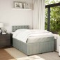 vidaXL Boxspringbett mit Matratze Hellgrau 120x190 cm Samt vidaXL Boxspringbett mit Matratze Hellgrau 120x190 cm Samt