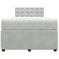 vidaXL Boxspringbett mit Matratze Hellgrau 120x190 cm Samt vidaXL Boxspringbett mit Matratze Hellgrau 120x190 cm Samt