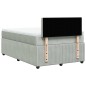 vidaXL Boxspringbett mit Matratze Hellgrau 120x190 cm Samt vidaXL Boxspringbett mit Matratze Hellgrau 120x190 cm Samt
