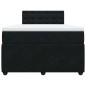 vidaXL Boxspringbett mit Matratze Schwarz 120x190 cm Samt vidaXL Boxspringbett mit Matratze Schwarz 120x190 cm Samt