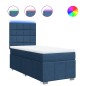 vidaXL Boxspringbett mit Matratze Blau 90x190 cm Stoff vidaXL Boxspringbett mit Matratze Blau 90x190 cm Stoff