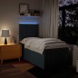 vidaXL Boxspringbett mit Matratze Blau 90x190 cm Stoff vidaXL Boxspringbett mit Matratze Blau 90x190 cm Stoff