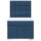 vidaXL Boxspringbett mit Matratze Blau 90x190 cm Stoff vidaXL Boxspringbett mit Matratze Blau 90x190 cm Stoff