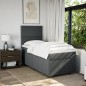 vidaXL Boxspringbett mit Matratze Dunkelgrau 90x190 cm Stoff vidaXL Boxspringbett mit Matratze Dunkelgrau 90x190 cm Stoff