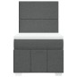 vidaXL Boxspringbett mit Matratze Dunkelgrau 90x190 cm Stoff vidaXL Boxspringbett mit Matratze Dunkelgrau 90x190 cm Stoff