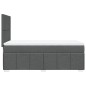 vidaXL Boxspringbett mit Matratze Dunkelgrau 90x190 cm Stoff vidaXL Boxspringbett mit Matratze Dunkelgrau 90x190 cm Stoff