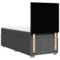 vidaXL Boxspringbett mit Matratze Dunkelgrau 90x190 cm Stoff vidaXL Boxspringbett mit Matratze Dunkelgrau 90x190 cm Stoff