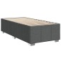 vidaXL Boxspringbett mit Matratze Dunkelgrau 90x190 cm Stoff vidaXL Boxspringbett mit Matratze Dunkelgrau 90x190 cm Stoff