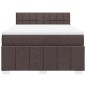 vidaXL Boxspringbett mit Matratze Dunkelbraun 160x200 cm Stoff vidaXL Boxspringbett mit Matratze Dunkelbraun 160x200 cm Stoff