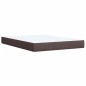 vidaXL Boxspringbett mit Matratze Dunkelbraun 160x200 cm Stoff vidaXL Boxspringbett mit Matratze Dunkelbraun 160x200 cm Stoff