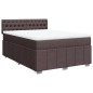 vidaXL Boxspringbett mit Matratze Dunkelbraun 160x200 cm Stoff vidaXL Boxspringbett mit Matratze Dunkelbraun 160x200 cm Stoff