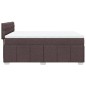 vidaXL Boxspringbett mit Matratze Dunkelbraun 160x200 cm Stoff vidaXL Boxspringbett mit Matratze Dunkelbraun 160x200 cm Stoff