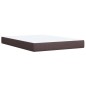vidaXL Boxspringbett mit Matratze Dunkelbraun 160x200 cm Stoff vidaXL Boxspringbett mit Matratze Dunkelbraun 160x200 cm Stoff