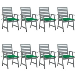 Garten-Essstühle mit Kissen 8 Stk. Massivholz Akazie