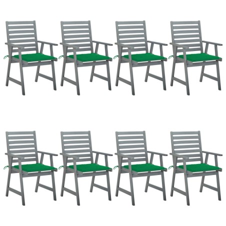 Garten-Essstühle mit Kissen 8 Stk. Massivholz Akazie