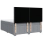 vidaXL Boxspringbett mit Matratze Hellgrau 200x200 cm Stoff vidaXL Boxspringbett mit Matratze Hellgrau 200x200 cm Stoff