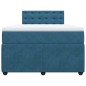 vidaXL Boxspringbett mit Matratze Blau 120x190 cm Samt vidaXL Boxspringbett mit Matratze Blau 120x190 cm Samt