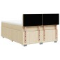 vidaXL Boxspringbett mit Matratze Creme 140x200 cm Stoff vidaXL Boxspringbett mit Matratze Creme 140x200 cm Stoff