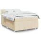 vidaXL Boxspringbett mit Matratze Creme 160x200 cm Stoff vidaXL Boxspringbett mit Matratze Creme 160x200 cm Stoff