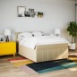 vidaXL Boxspringbett mit Matratze Creme 160x200 cm Stoff vidaXL Boxspringbett mit Matratze Creme 160x200 cm Stoff