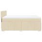 vidaXL Boxspringbett mit Matratze Creme 160x200 cm Stoff vidaXL Boxspringbett mit Matratze Creme 160x200 cm Stoff