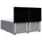 vidaXL Boxspringbett mit Matratze Hellgrau 200x200 cm Stoff