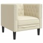 vidaXL Chesterfield-Sessel Creme Kunstleder vidaXL Chesterfield-Sessel Creme Kunstleder