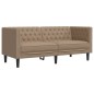 vidaXL Chesterfield-Sofa 2-Sitzer Cappuccino Kunstleder vidaXL Chesterfield-Sofa 2-Sitzer Cappuccino Kunstleder