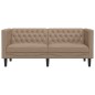 vidaXL Chesterfield-Sofa 2-Sitzer Cappuccino Kunstleder vidaXL Chesterfield-Sofa 2-Sitzer Cappuccino Kunstleder