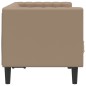 vidaXL Chesterfield-Sofa 2-Sitzer Cappuccino Kunstleder vidaXL Chesterfield-Sofa 2-Sitzer Cappuccino Kunstleder