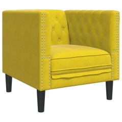 vidaXL Chesterfield-Sessel Gelb Samt