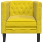 vidaXL Chesterfield-Sessel Gelb Samt vidaXL Chesterfield-Sessel Gelb Samt