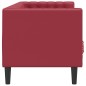 vidaXL Chesterfield-Sofa 3-Sitzer Weinrot Kunstleder vidaXL Chesterfield-Sofa 3-Sitzer Weinrot Kunstleder