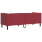 vidaXL Chesterfield-Sofa 3-Sitzer Weinrot Kunstleder vidaXL Chesterfield-Sofa 3-Sitzer Weinrot Kunstleder