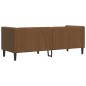 vidaXL Chesterfield-Sofa 3-Sitzer Braun Kunstleder in Wildleder-Optik vidaXL Chesterfield-Sofa 3-Sitzer Braun Kunstleder in Wildleder-Optik