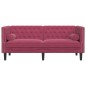 vidaXL Chesterfield-Sofa mit Nackenrollen 2-Sitzer Weinrot Samt vidaXL Chesterfield-Sofa mit Nackenrollen 2-Sitzer Weinrot Samt