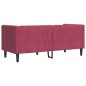 vidaXL Chesterfield-Sofa mit Nackenrollen 2-Sitzer Weinrot Samt vidaXL Chesterfield-Sofa mit Nackenrollen 2-Sitzer Weinrot Samt