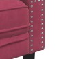 vidaXL Chesterfield-Sofa mit Nackenrollen 2-Sitzer Weinrot Samt vidaXL Chesterfield-Sofa mit Nackenrollen 2-Sitzer Weinrot Samt