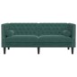 vidaXL Chesterfield-Sofa mit Nackenrollen 2-Sitzer Dunkelgrün Samt vidaXL Chesterfield-Sofa mit Nackenrollen 2-Sitzer Dunkelgrün Samt