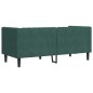vidaXL Chesterfield-Sofa mit Nackenrollen 2-Sitzer Dunkelgrün Samt vidaXL Chesterfield-Sofa mit Nackenrollen 2-Sitzer Dunkelgrün Samt