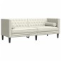 vidaXL Chesterfield-Sofa mit Nackenrollen 3-Sitzer Creme Samt vidaXL Chesterfield-Sofa mit Nackenrollen 3-Sitzer Creme Samt