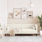 vidaXL Chesterfield-Sofa mit Nackenrollen 3-Sitzer Creme Samt vidaXL Chesterfield-Sofa mit Nackenrollen 3-Sitzer Creme Samt