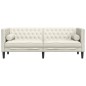vidaXL Chesterfield-Sofa mit Nackenrollen 3-Sitzer Creme Samt vidaXL Chesterfield-Sofa mit Nackenrollen 3-Sitzer Creme Samt