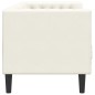 vidaXL Chesterfield-Sofa mit Nackenrollen 3-Sitzer Creme Samt vidaXL Chesterfield-Sofa mit Nackenrollen 3-Sitzer Creme Samt
