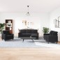 vidaXL 4-tlg. Sofagarnitur mit Kissen Schwarz Samt vidaXL 4-tlg. Sofagarnitur mit Kissen Schwarz Samt