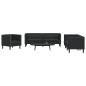 vidaXL 3-tlg. Chesterfield-Sofa-Set Schwarz Kunstleder vidaXL 3-tlg. Chesterfield-Sofa-Set Schwarz Kunstleder