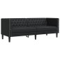 vidaXL 3-tlg. Chesterfield-Sofa-Set Schwarz Kunstleder vidaXL 3-tlg. Chesterfield-Sofa-Set Schwarz Kunstleder
